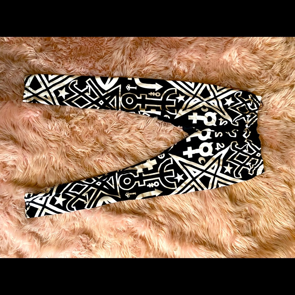 Marilyn Manson antichrist superstar occult print leggings by Killstar